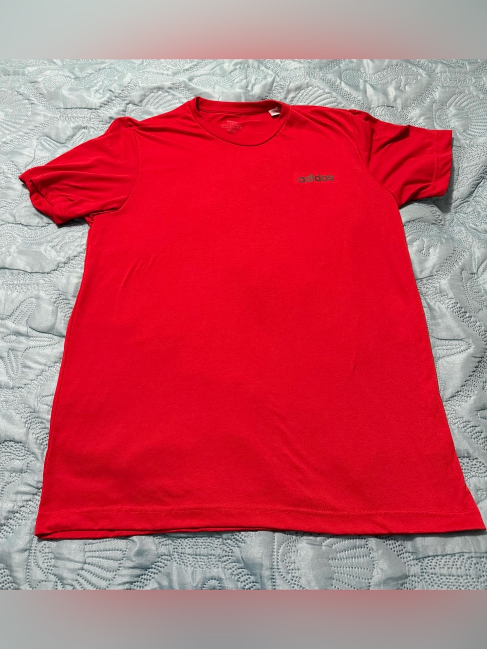Adidas Men's Red Short-Sleeve Performance T-Shirt LT